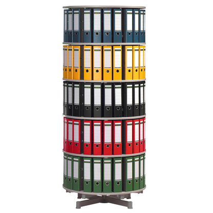 Artikelbild für reef Ordnerdrehsäule hellgrau bis zu 120 Ordner, Komplett drehbar, H: 193,0 cm, Artikelnummer 167452