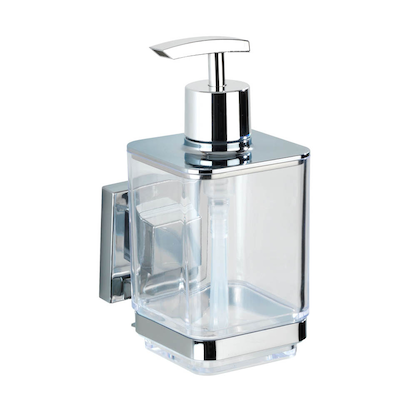 Artikelbild für WENKO Seifenspender Quadro 22683100 silber Edelstahl/Kunststoff 330,0 ml, Artikelnummer 805594