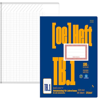 Artikelbild 14 für Ursus Schulheft Lehrer:innen OE Lineatur TB1 liniert DIN A4 ohne Rand, 20 Blatt, Artikelnummer 882813