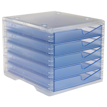 Artikelbild für styro Schubladenbox styroswingbox light cornflower 275-8430.26224, DIN A4 mit 5 Schubladen, Artikelnummer 821944