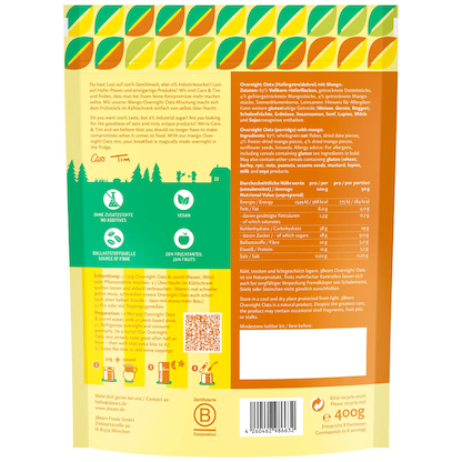 Artikelbild 3 für 3Bears Overnight Oats - Goldene Mango 400,0 g, Artikelnummer 518957