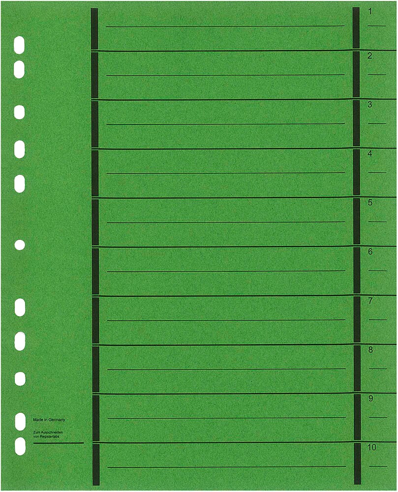 Registerblätter - günstig kaufen - Böttcher AG