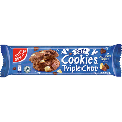Artikelbild 10 für GUT&GÜNSTIG Soft Cookies Triple Choc Kekse 175,0 g, Artikelnummer 991291