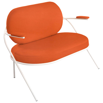 Artikelbild für meet powered by PAPERFLOW 2-Sitzer Sofa SATURNE rost weiß Kunstleder, 1 St., Artikelnummer 231207