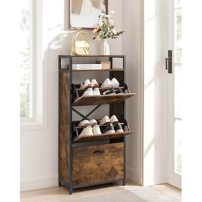 Artikelbild 3 für VASAGLE Schuhschrank, LBS101B01 braun 1 Fachboden 60,0 x 30,0 x 130,0 cm, Artikelnummer 289377