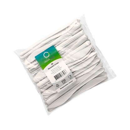 Artikelbild 2 für circulware RESBONSIBLES Mehrweg-Messer, Kunststoff weiß, 50 St., Artikelnummer 889177