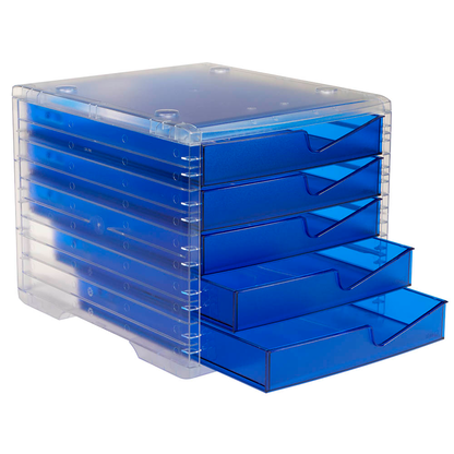 Artikelbild 2 für styro Schubladenbox styroswingbox light blau 275-8430.324, DIN A4 mit 5 Schubladen, Artikelnummer 821847