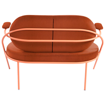 Artikelbild 3 für meet powered by PAPERFLOW 2-Sitzer Sofa SATURNE rost rosa Kunstleder, 1 St., Artikelnummer 231397