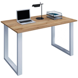 Artikelbild 1 für VCM my office Lona Schreibtisch honig-eiche rechteckig, U-Fuß-Gestell silber 110,0 x 80,0 cm, Artikelnummer 268478