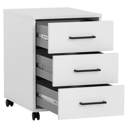 Artikelbild 5 für MÖBELPARTNER Ruby Rollcontainer weiß 3 Auszüge 40,1 x 50,0 x 57,0 cm, Artikelnummer 323834