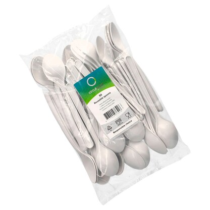Artikelbild 2 für circulware RESBONSIBLES Mehrweg-Löffel, Kunststoff weiß, 50 St., Artikelnummer 889194