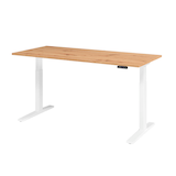 Artikelbild 1 für HAMMERBACHER XMKA19 elektrisch höhenverstellbarer Schreibtisch asteiche rechteckig, C-Fuß-Gestell weiß 180,0 x 80,0 cm, Artikelnummer 594764