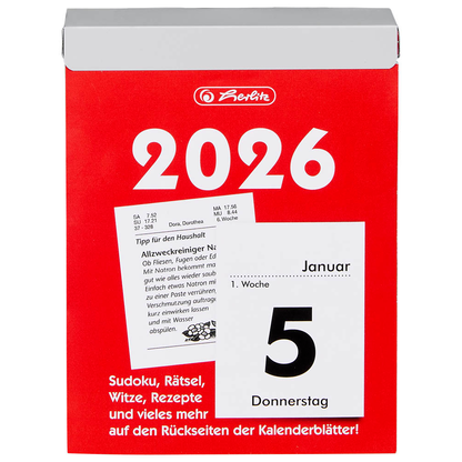 Artikelbild 2 für herlitz Abreißkalender Größe 5 2026, Artikelnummer 549289