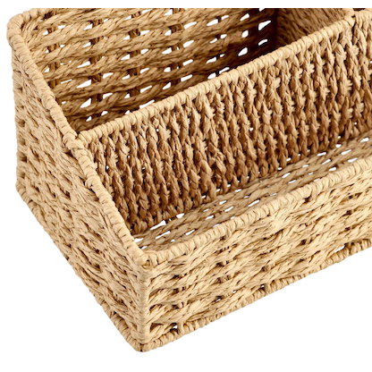 Artikelbild 4 für Zeller Schreibtisch-Organizer Papiergeflecht natur Papiergeflecht 3 Fächer 25,5 x 14,2 x 12,2 cm, Artikelnummer 540249