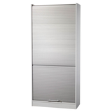 Artikelbild 1 für HAMMERBACHER SET90 Rollladenschrank lichtgrau, silber 4 Fachböden 90,0 x 40,0 x 200,4 cm, Artikelnummer 859987