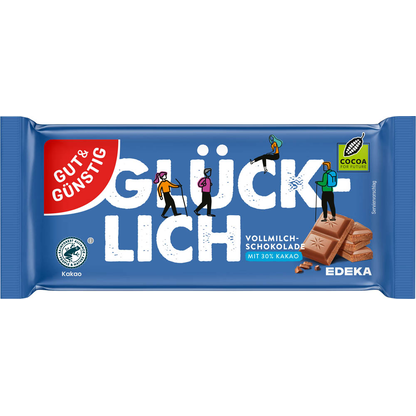 Artikelbild für GUT&GÜNSTIG GLÜCKLICH Schokolade 100,0 g, Artikelnummer 991081