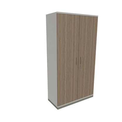 Artikelbild für fm Aktenschrank Sidney, 4260429763757 weiß, eiche natur 4 Fachböden 100,0 x 44,2 x 186,9 cm, Artikelnummer 410652