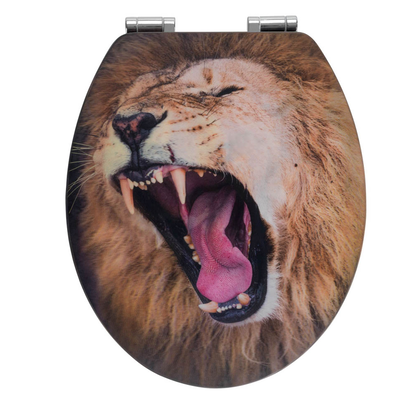Artikelbild 2 für WENKO WC-Sitz mit Absenkautomatik Lion braun, Artikelnummer 812832