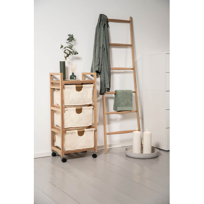 Artikelbild 4 für WENKO Etagenwagen Acina braun 43,5 x 33,5 x 96,0 cm, Artikelnummer 811131