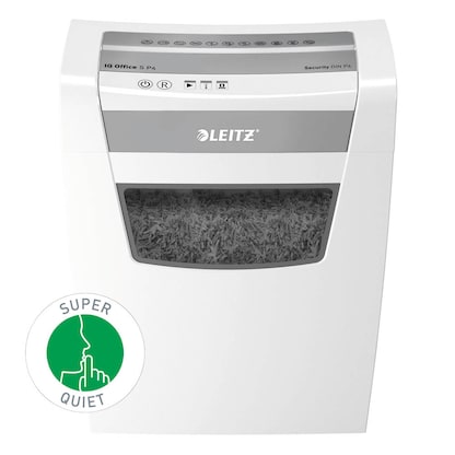 Artikelbild 6 für AKTION: LEITZ IQ Office S Aktenvernichter mit Partikelschnitt P-4, 4 x 28 mm, bis 12 Blatt, weiß mit 15 Euro CashBack, Artikelnummer 201808