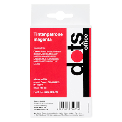 Artikelbild 6 für dots magenta Druckerpatrone kompatibel zu Canon CLI-551 XL M, Artikelnummer 575526