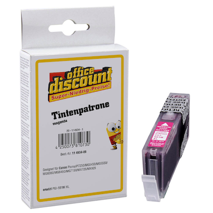 Artikelbild 10 für office discount magenta Druckerpatrone kompatibel zu Canon CLI-551 XL M, Artikelnummer 114934