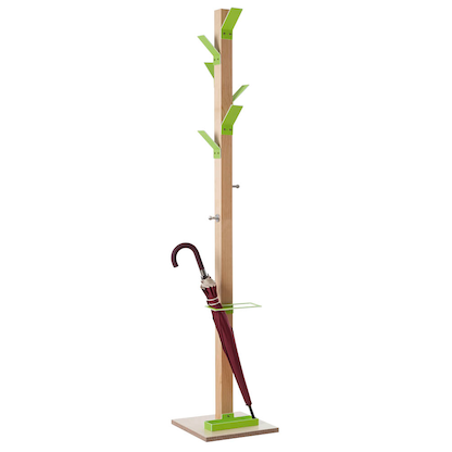 Artikelbild für PAPERFLOW Kleiderständer easyCloth Wood Range Modell A PECPP.08 grün Holz 8 Haken 32,0 x 178,0 cm, Artikelnummer 533612