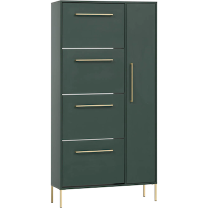 Artikelbild 8 für MÖBELPARTNER Schuhschrank Kent, 701759 dunkelgrün 5 Fachböden 88,4 x 30,0 x 174,2 cm, Artikelnummer 785921