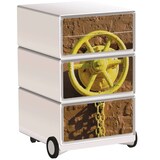 Artikelbild 1 für PAPERFLOW easyBox Industrial Rollcontainer weiß, bunt 4 Auszüge 39,0 x 43,6 x 64,2 cm, Artikelnummer 214949