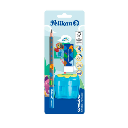 Artikelbild 1 für Pelikan Combino Schreiblern- Bleistift-Set B blau mit Tiermotiv, 1 Set, Artikelnummer 317259