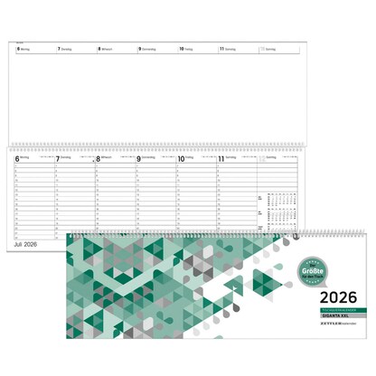 Artikelbild für ZETTLER KALENDER Tischquerkalender Giganta XXL 2026, Artikelnummer 559256