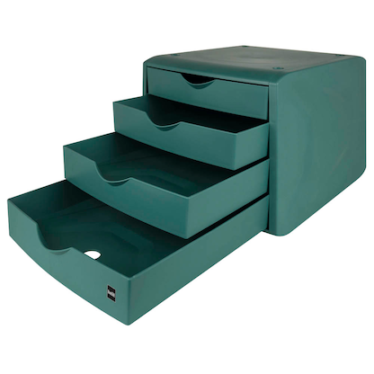 Artikelbild 2 für helit Schubladenbox the green chameleon grün H6429552, DIN A4 mit 4 Schubladen, Artikelnummer 823751