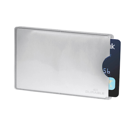Artikelbild 4 für DURABLE Kreditkartenhülle RFID SECURE silber 5,4 x 8,6 cm, 1 St., Artikelnummer 402659