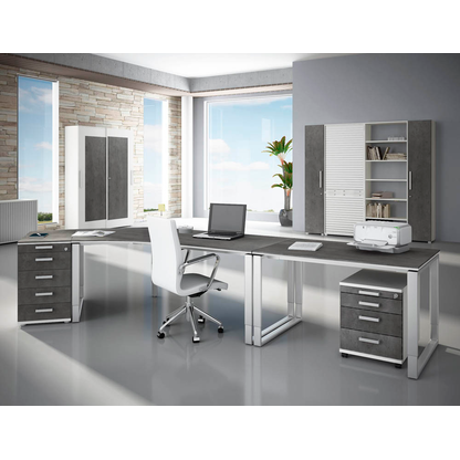 Artikelbild 6 für röhr Schiebetürenschrank Imperia, 194-1A4-9010-65-F1 weiß, quarzit 5 Fachböden 160,0 x 40,0 x 218,5 cm, Artikelnummer 186445