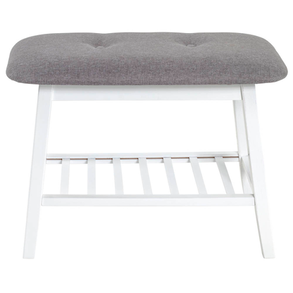 Artikelbild 5 für HAKU Möbel Schuhbank 18339 weiß, grau Stoff 60,0 cm, Artikelnummer 462661
