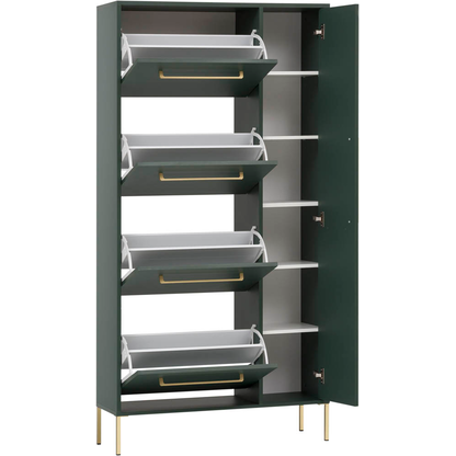 Artikelbild 16 für MÖBELPARTNER Schuhschrank Kent, 701759 dunkelgrün 5 Fachböden 88,4 x 30,0 x 174,2 cm, Artikelnummer 785921