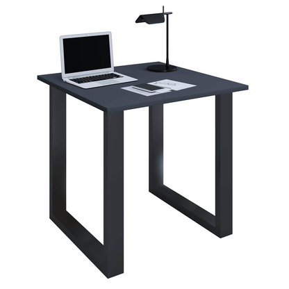 Artikelbild für VCM my office Lona Schreibtisch anthrazit quadratisch, U-Fuß-Gestell schwarz 80,0 x 80,0 cm, Artikelnummer 268309