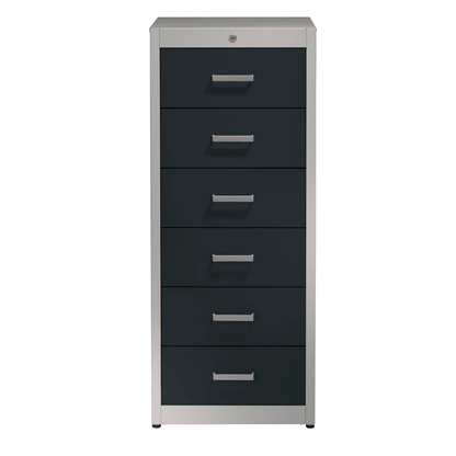 Artikelbild 5 für mauser client entry Karteischrank alu, anthrazitgrau 6 Schubladen 55,2 x 60,0 x 135,0 cm, Artikelnummer 259453