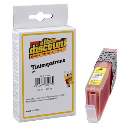 Artikelbild 6 für office discount gelb Druckerpatrone kompatibel zu Canon CLI-551 XL Y, Artikelnummer 114975