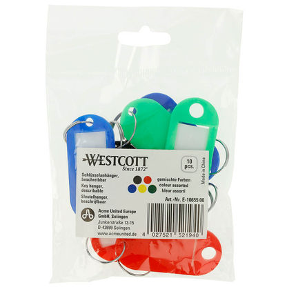 Artikelbild 2 für WESTCOTT Schlüsselanhänger farbsortiert, 10 St., Artikelnummer 853881