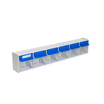 Artikelbild für hünersdorff Sortimentskasten unbefüllt MultiStore grau 6 Fächer, Artikelnummer 167538