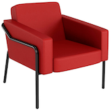 Artikelbild 1 für medso powered by PAPERFLOW Sessel MEDSO L rot schwarz Kunstleder, 1 St., Artikelnummer 522647