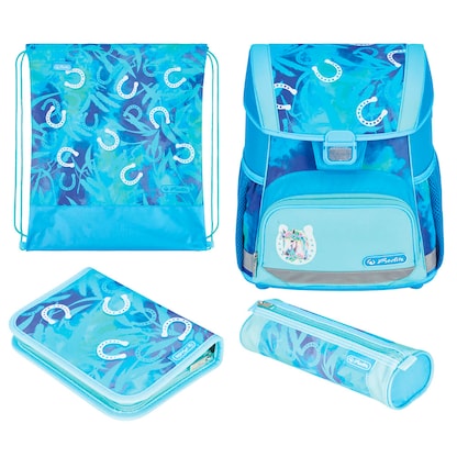 Artikelbild für herlitz Schulranzen-Set Loop Plus Lucky Horse Kunstfaser grün, Artikelnummer 556336