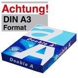 Artikelbild 1 für Double A Kopierpapier PREMIUM DIN A3 80 g/qm 500 Blatt, Artikelnummer 116954