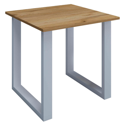 Artikelbild 6 für VCM my office Lona Schreibtisch honig-eiche quadratisch, U-Fuß-Gestell silber 80,0 x 80,0 cm, Artikelnummer 268288
