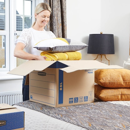 Artikelbild 5 für 5 Bankers Box Umzugskartons SmoothMove FastFold 47,0 x 48,0 x 41,2 cm, Artikelnummer 539043