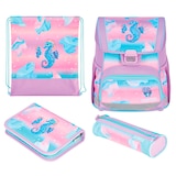 Artikelbild 1 für herlitz Schulranzen-Set Loop Plus Ocean Lights Kunstfaser grün, Artikelnummer 556349