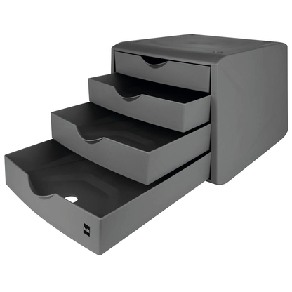 Artikelbild 2 für helit Schubladenbox the green chameleon grau H6429582, DIN A4 mit 4 Schubladen, Artikelnummer 823817