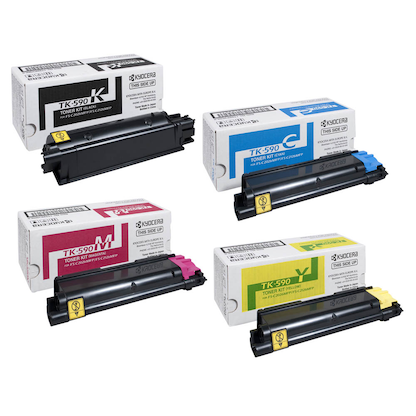 Artikelbild 1 für KYOCERA TK-590BK/C/M/Y schwarz, cyan, magenta, gelb Toner, 4er-Set, Artikelnummer 105247