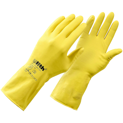 Artikelbild für Ulith unisex Gummihandschuhe gelb Größe M, 1 Paar, Artikelnummer 419445